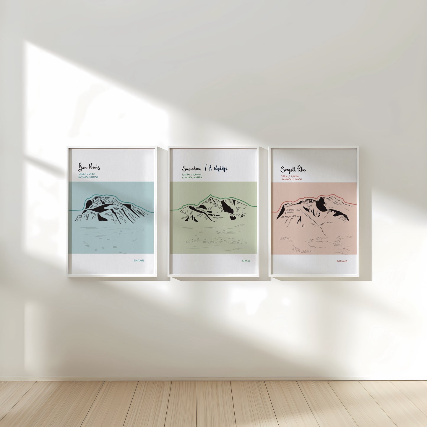 Scafell Pike Mountain Illustration