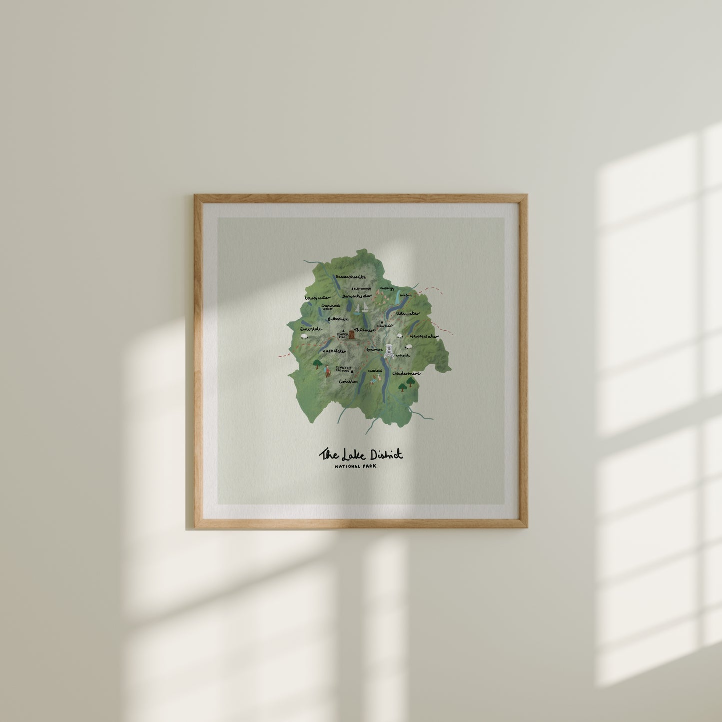 Lake District National Park Illustration
