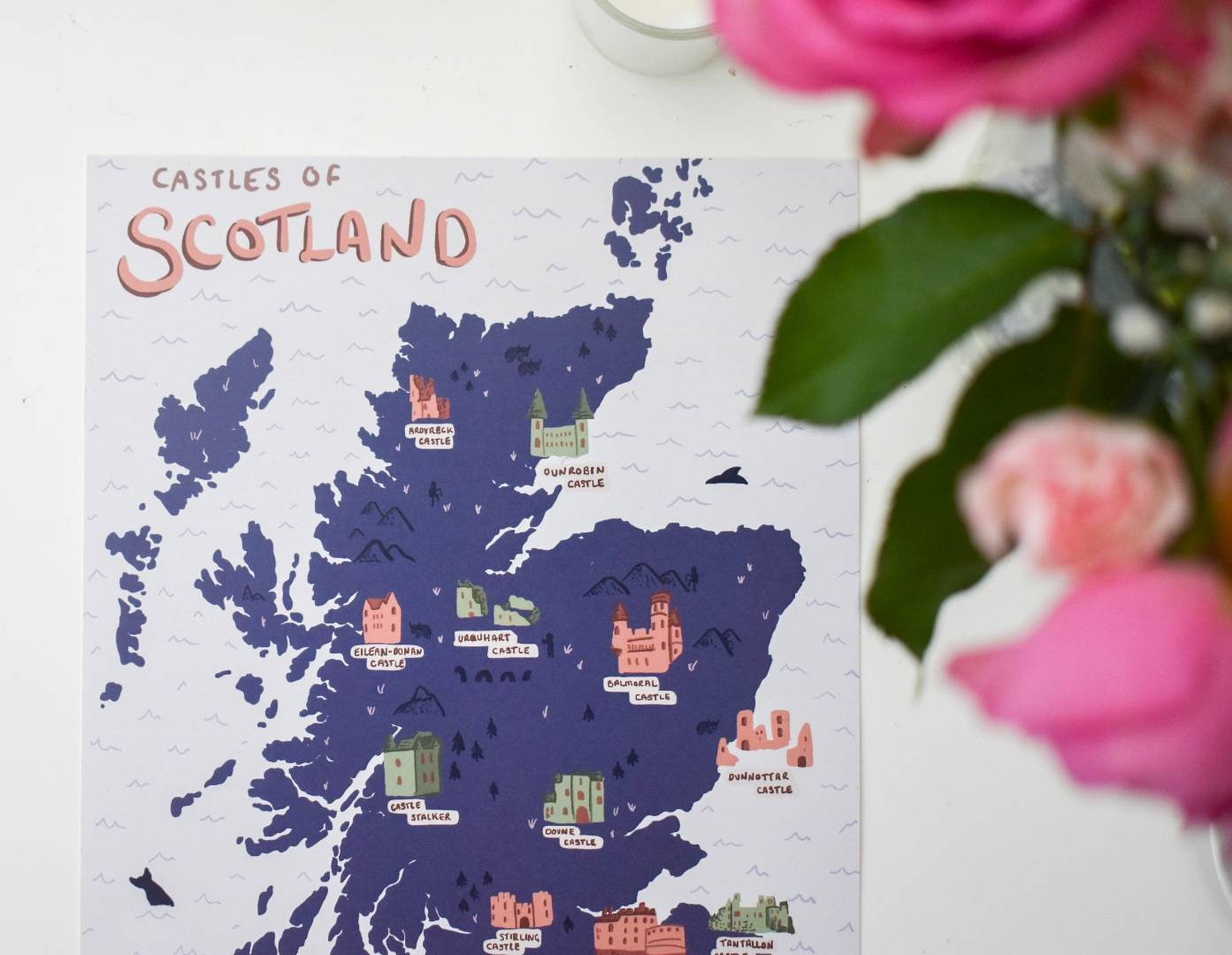 Castles of Scotland Illustrated Map