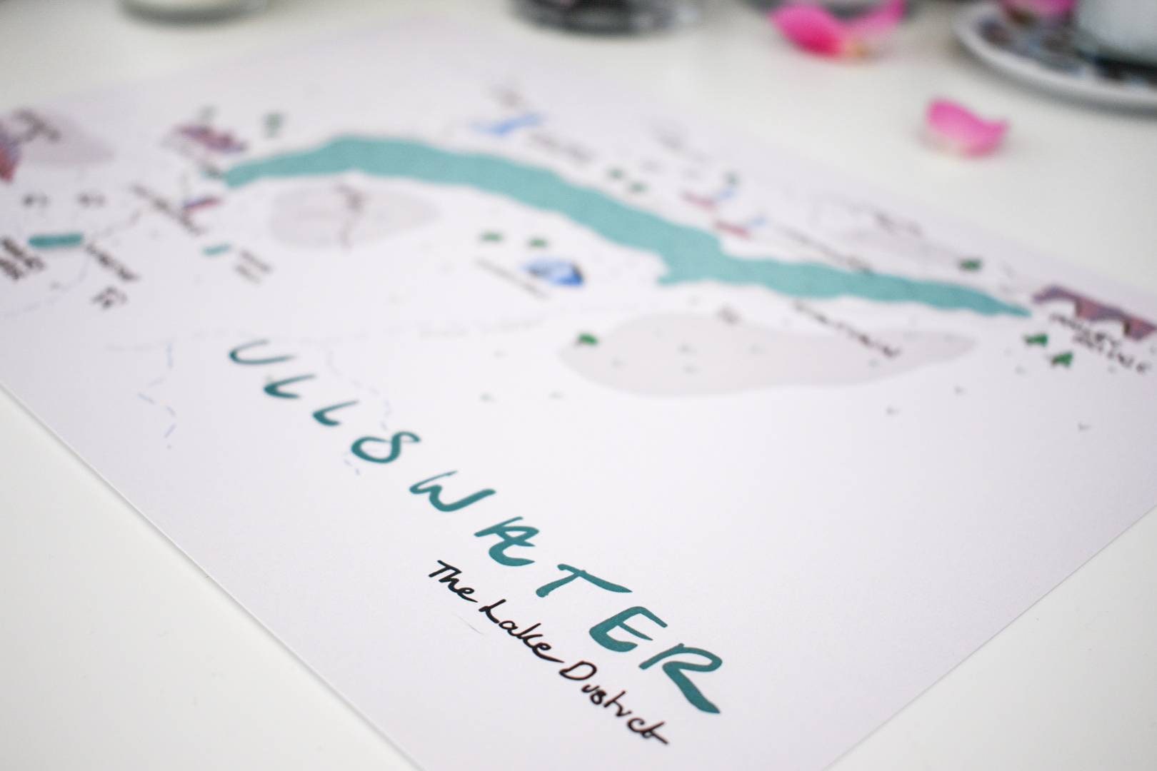 Ullswater, The Lake District, illustrated map