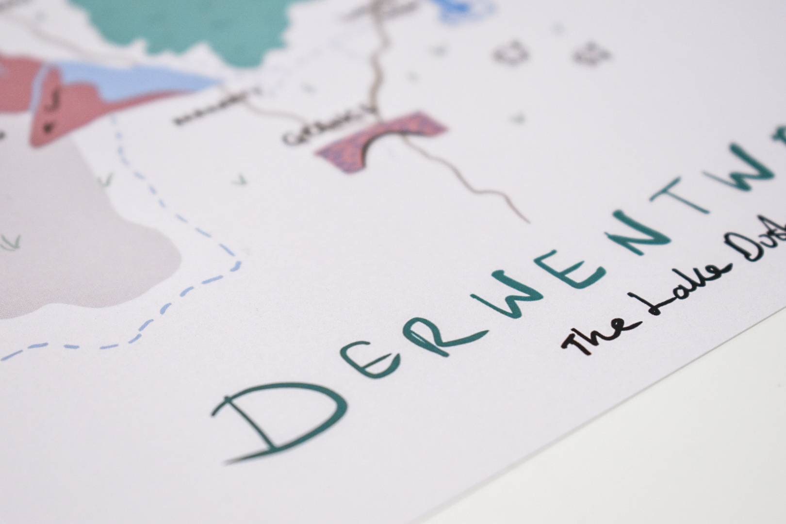 Derwentwater, The Lake District, illustrated map