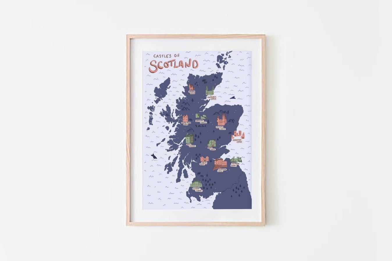 Castles of Scotland Illustrated Map