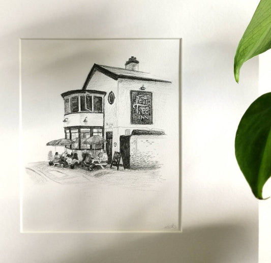 Custom Pencil/Pen Drawing - a building of your choice