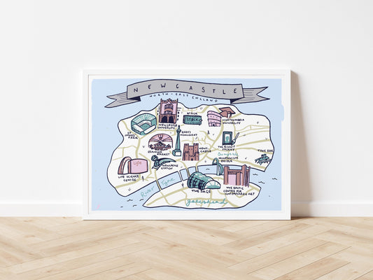 Newcastle Illustrated Map