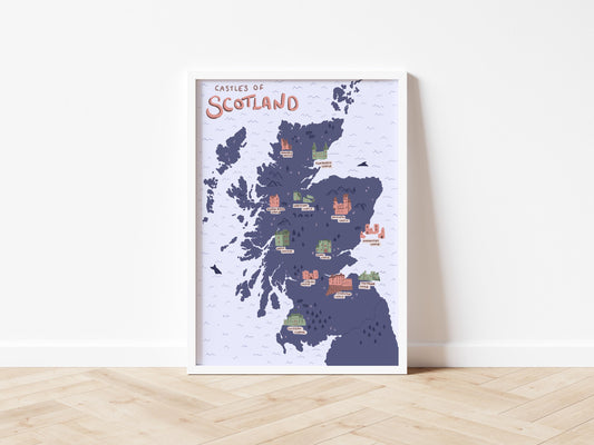 Castles of Scotland Illustrated Map