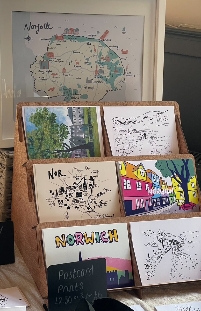 Set of 5 Norwich Postcards