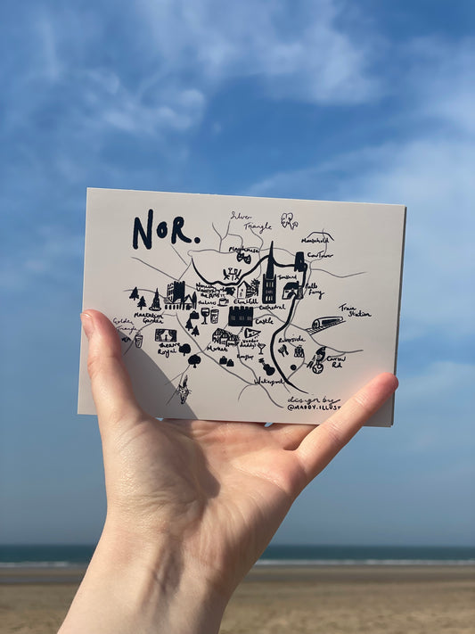Set of 5 Norwich Postcards