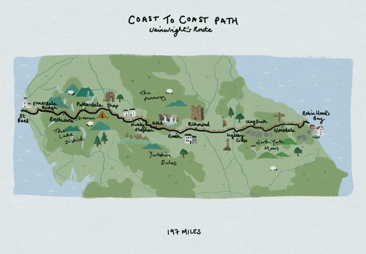 Coast to Coast Path Illustrated Map