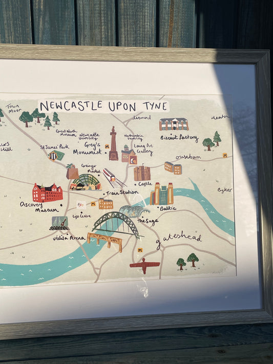 Newcastle Illustrated Map