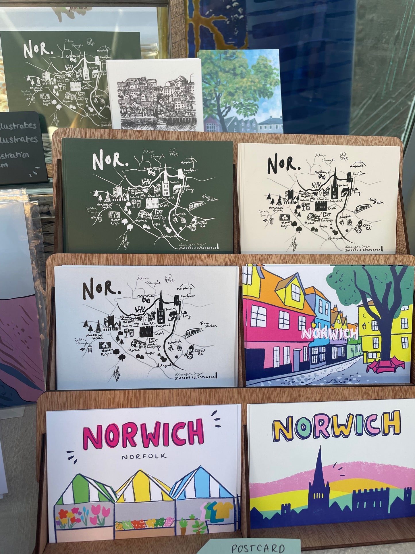 Set of 5 Norwich Postcards