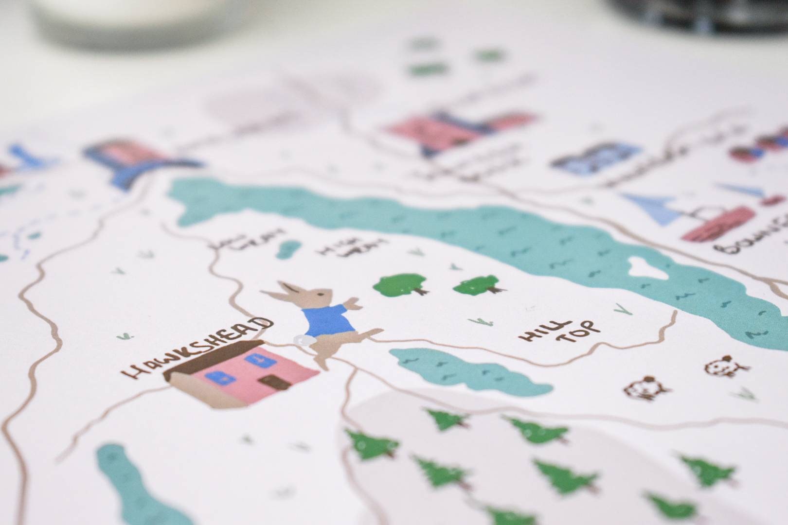 Lake Windermere, The Lake District, illustrated map